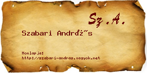 Szabari András névjegykártya
