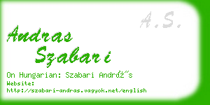 andras szabari business card